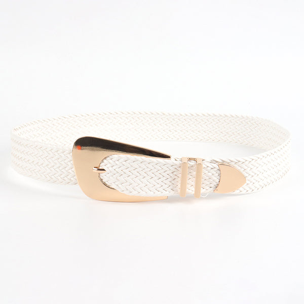 Sidiou Group Factory OEM Wholesale Fashion PP Grass Handmade Woven Belts Casual Ladies Alloy Buckle Waist Strap