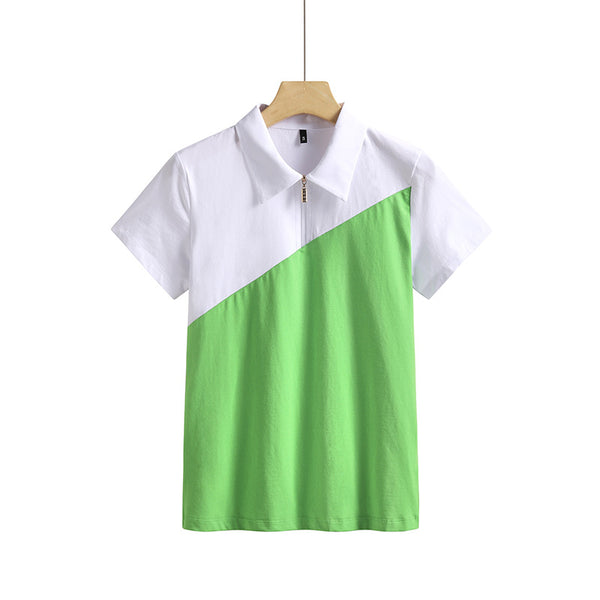 Sidiou Group High Quality Custom Fashion Women's Zipper Polo Shirts Multicolor T-Shirt Cotton Short Sleeve Golf Sports Jersey