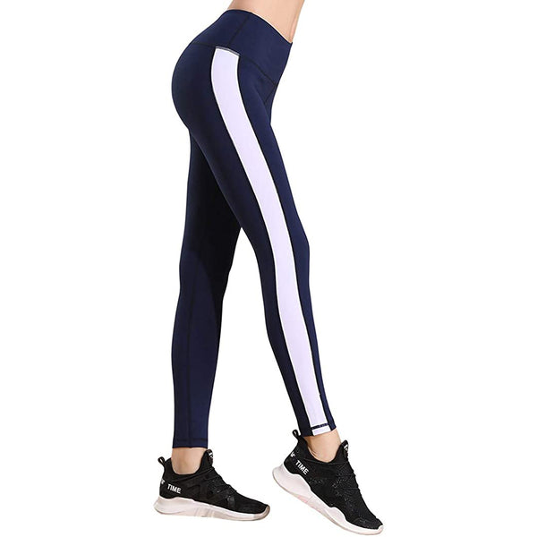 Sidiou Group Anniou Women Leggings Elastic Stitching Fitness Yoga Pants Tights Training Workout Gym Sports Running Trousers