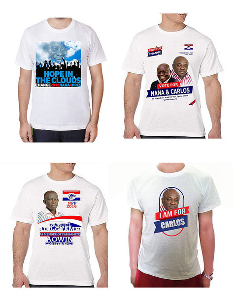 Sidiou Group Anniou Custom Cheap Promotional Item Campaign Election Cotton White Printing T Shirt