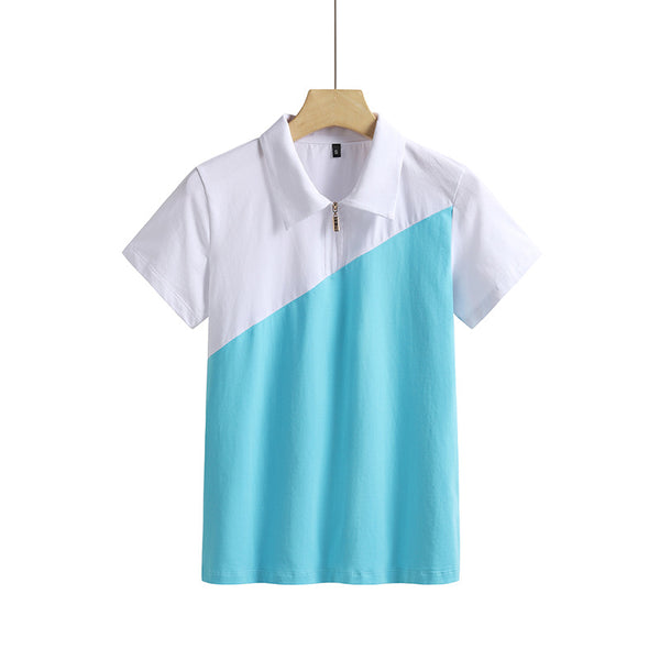 Sidiou Group High Quality Custom Fashion Women's Zipper Polo Shirts Multicolor T-Shirt Cotton Short Sleeve Golf Sports Jersey