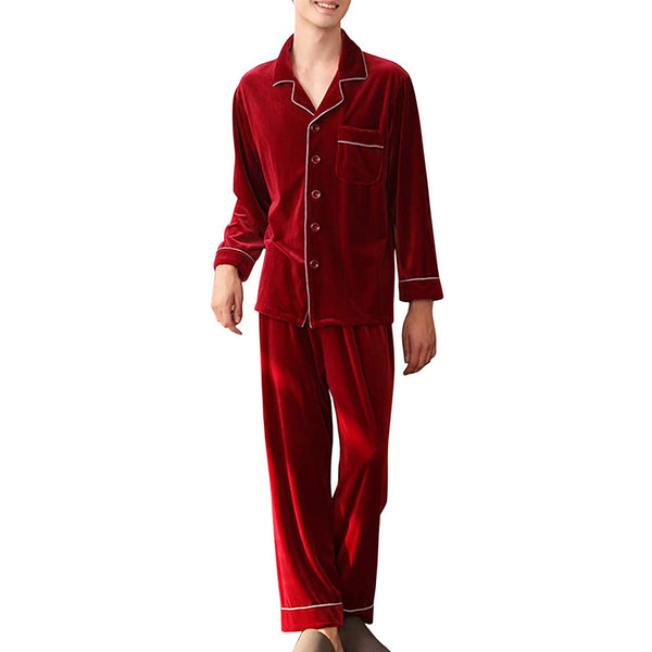 Sidiou Group Anniou Mens Long Sleeve Pajama Sets for Women Winter Two Piece Nightwear Ladies Pyjama Sets 2 Piece Sleepwear Nightwear Set Top and Pants