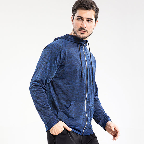 Sidiou Group Anniou Outdoor Men's Running Shirts Casual Sports Jacket Jogging Workout Gym Jackets Zipper Hoodie Sweatshirt