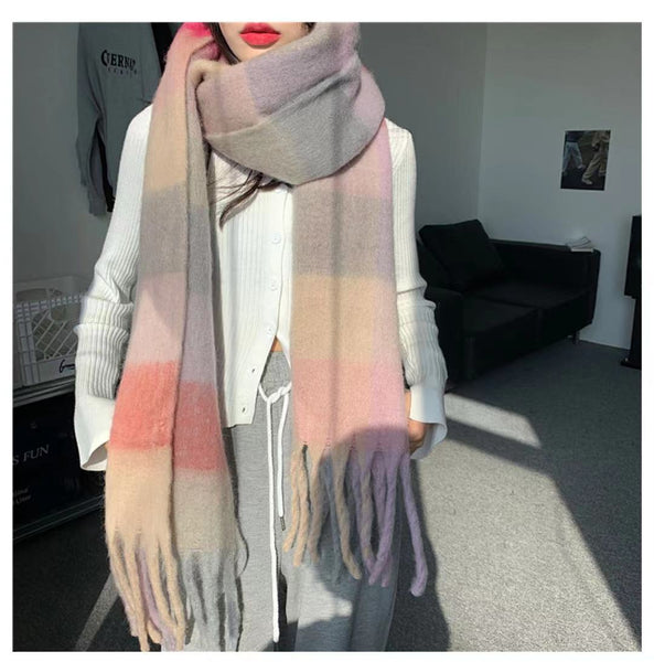 Sidiou Group Wholesale Winter Women's Warm Cashmere Thickened Thermal Scarf Fashion Design High Quality Ladies Long Scarves