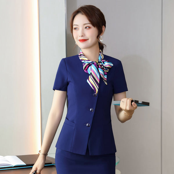 Custom Embroidered Business Apparel Ladies Workwear Slim Office Skirt Suit Design Logo Lady Clothing Uniforms