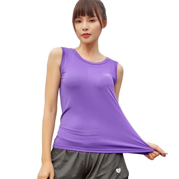 Sidiou Group Anniou Tank Top Women Sports Vest Casual Yoga Fitness Gym Workout Sleeveless Running Top