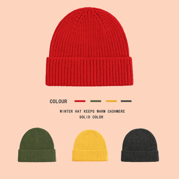 Sidiou Group Winter Long Style Blank Pure Color Knitted Hats For Women Men Casual Warm Beanie Street Outdoor Fashion Hat Unisex