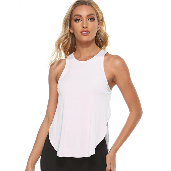 Sidiou Group Anniou Summer Fashion Women Sports Tank Tops Ice Silk Breathable Quick drying T-shirt Workout Yoga Top