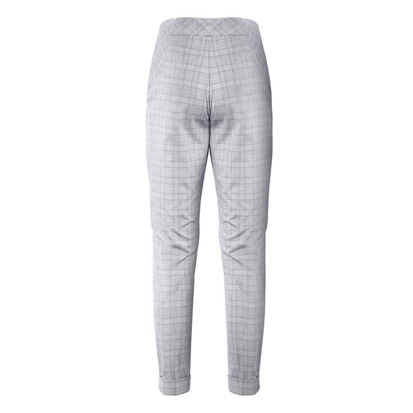 Sidiou Group Anniou Women Check Trousers Plaid High Waisted Trousers Office Lady Style Pants Suit Pants Straight Leg Pants