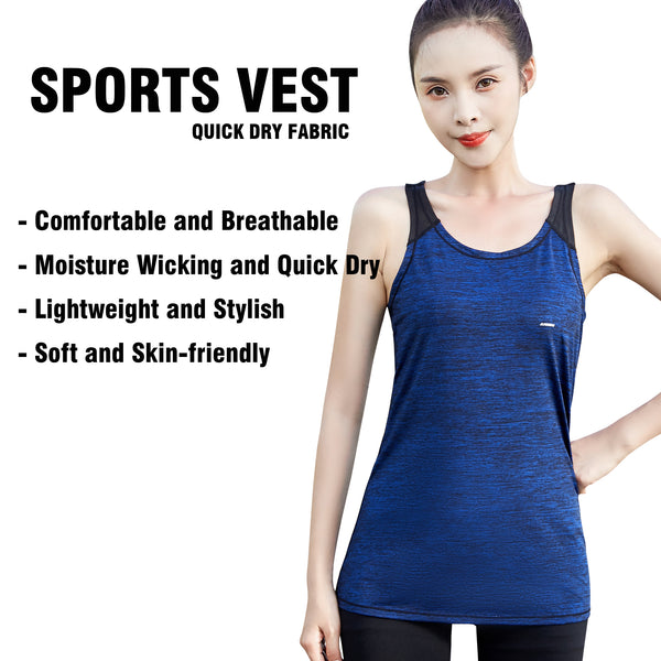 Sidiou Group Anniou Quick Dry Sun Protection Tank Top Women Sports Vest Casual Fitness Workout Training Sleeveless Yoga Vest