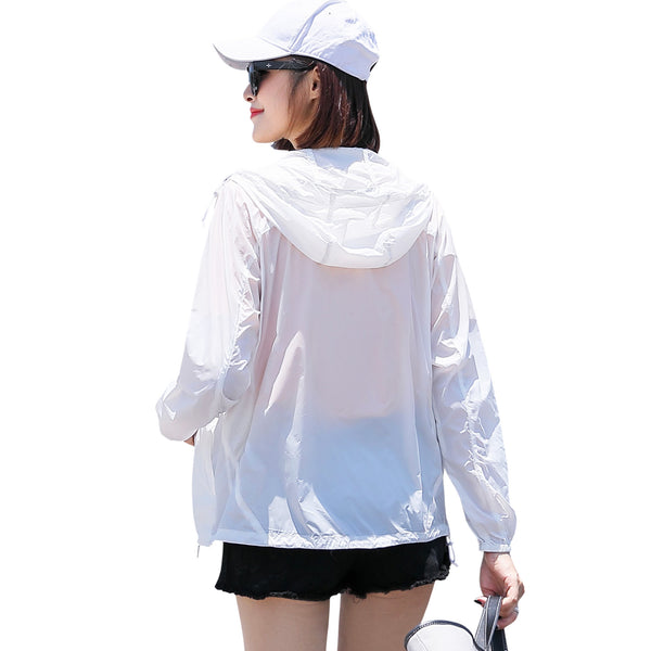 Sidiou Group Anniou Fashion Women's Nylon Fabric Quick Dry Breathable Lightweight Skin Coat UPF 50+ Anti UV Protective Jackets Running Cycling Jacket