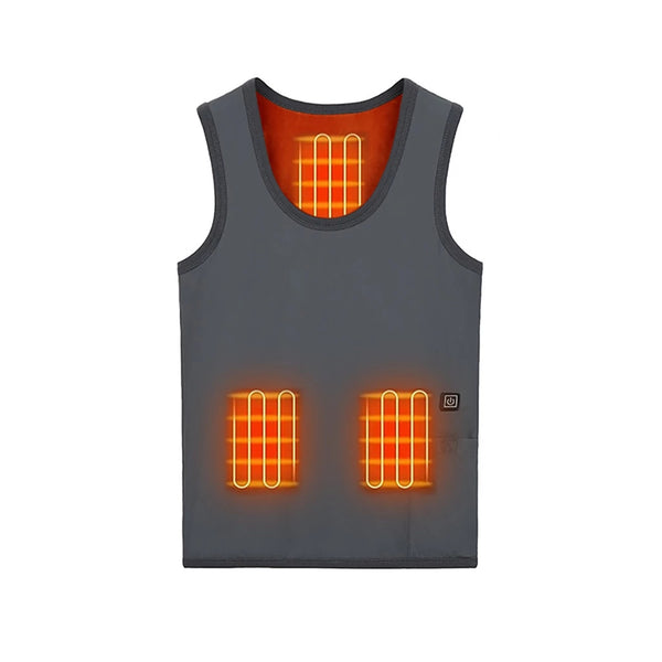 Sidiou Group Anniou Adjustable USB Electric Heated Vest Temperature Heating Cotton Jackets Vest Warm Gilet Vest for Men and Women For Riding Skiing（Without Power Bank）