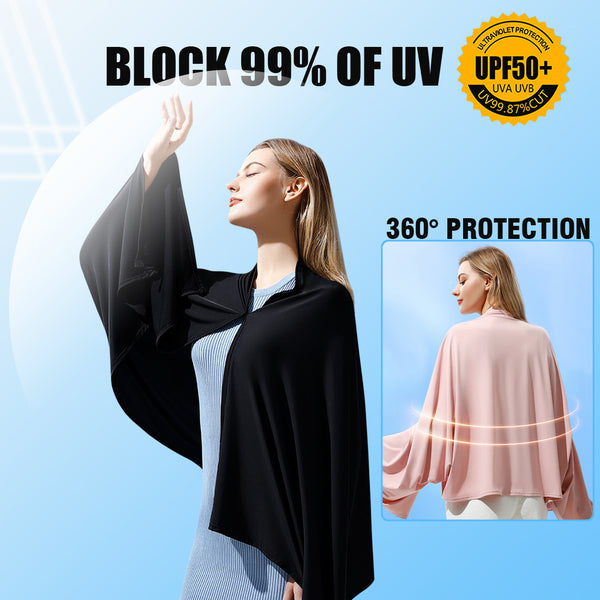 Sidiou Group Anniou UPF50+ Ice Silk Sun Protection Shawls Women UV Protection Scarf Casual Fashion Cardigan Sunscreen Shawl Wrap Scarves