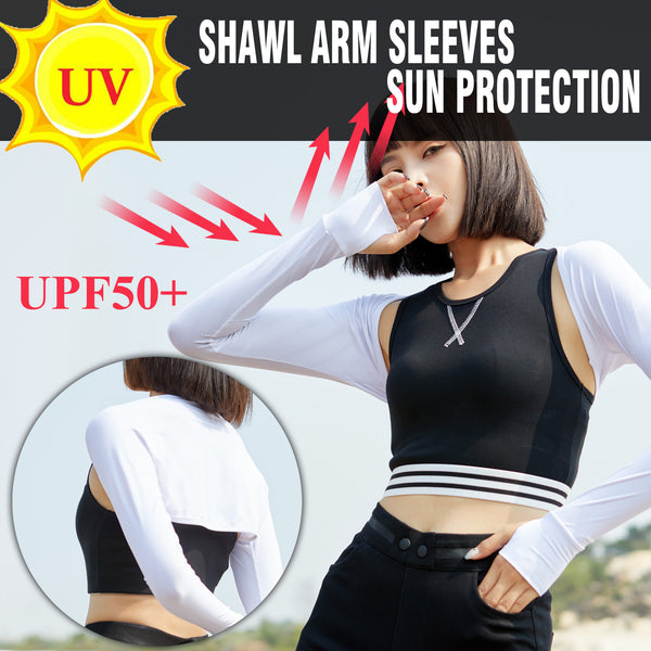 Sidiou Group Anniou Bolero Shrugs Women Long Sleeve UV Protection Shoulder Arm Cover UPF50+ Anti UV Cooling Shawl Arm Sleeves For Golfing Running