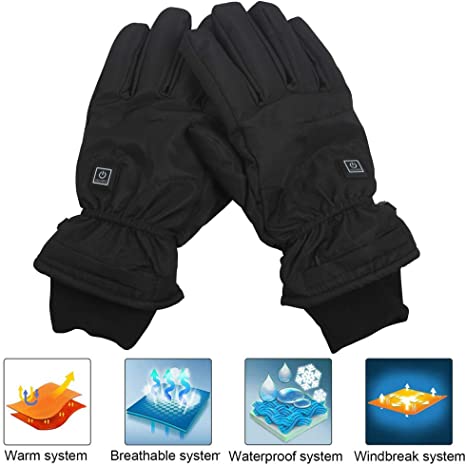 Sidiou Group Anniou Electrical Heating Gloves Rechargeable Battery Heating Gloves Heated Ski Gloves