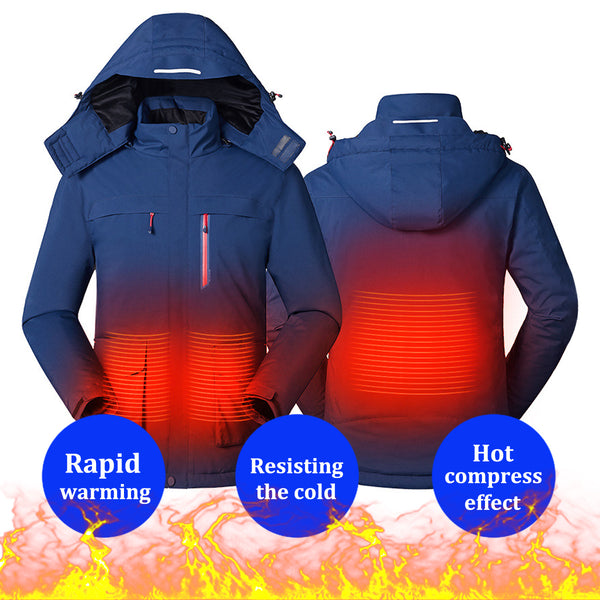 Sidiou Group Anniou Women Men USB Electric Heating Jacket Heated Coat Antifouling Waterproof Trekking Jacket Hiking Climbing Ski Jackets