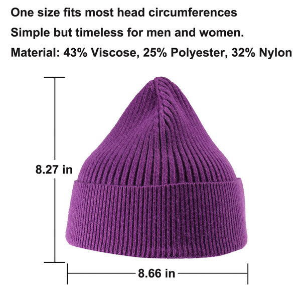 Sidiou Group Anniou Knitted Hats for Women and Men Warm Soft Knit Cuffed Winter Hat Unisex Beanie Cap