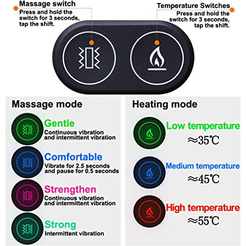 Sidiou Group Anniou 3 Level Adjustable Temperature USB Heated Scarf Women Men Soft Polar Fleece & Cotton Electric Warm Neck Massage Scarf