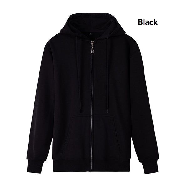 Sidiou Group Anniou Autumn/Winter New Hooded Hoodie Casual Sports Cardigan Jacket Unisex Long Sleeve Solid color Sweatshirt with Zipper