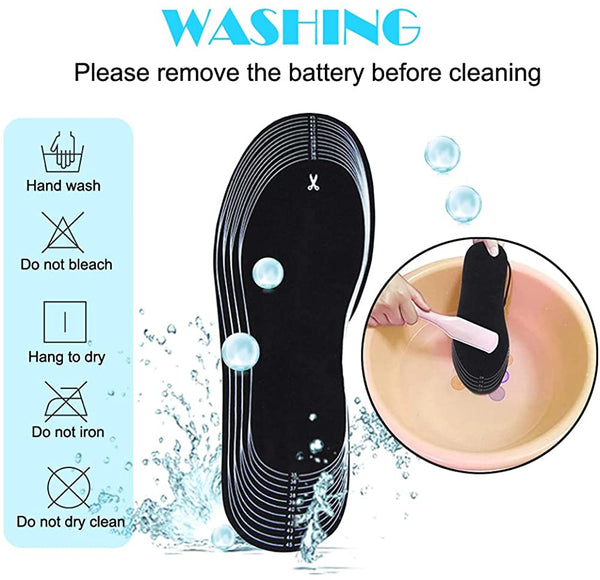 Sidiou Group Anniou Electric Heating Insole Foot Warmer Rechargeable Heated Insoles Washable Thermal Insoles For Men and Women Winter Outdoor Sports Heated Shoe Insoles