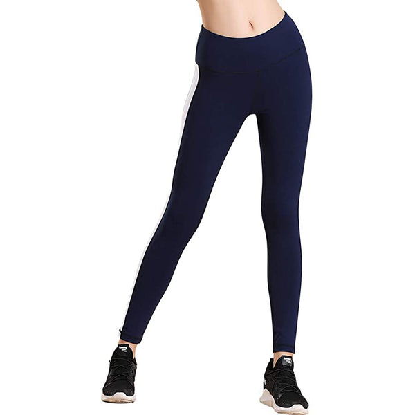 Sidiou Group Anniou Women Leggings Elastic Stitching Fitness Yoga Pants Tights Training Workout Gym Sports Running Trousers