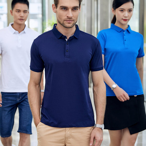 Sidiou Group High Quality Cotton Embroidered Polo Shirts Men Casual Breathable Short Sleeve Uniforms Office Business Custom Logo Work Shirts