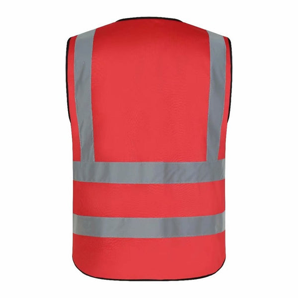 Sidiou Group New Bright Neon Color With Reflective Strip Personalised Hi Vis Vests Custom Workwear Printing Embroidered Safety Vests