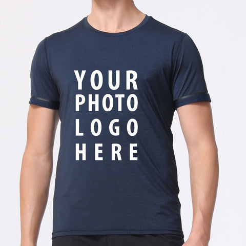 Sidiou Group Custom Printing Photo Logo or Your Team Uniforms Men Sport Quick Dry Short Sleeve Tees Custom Personalized T Shirts