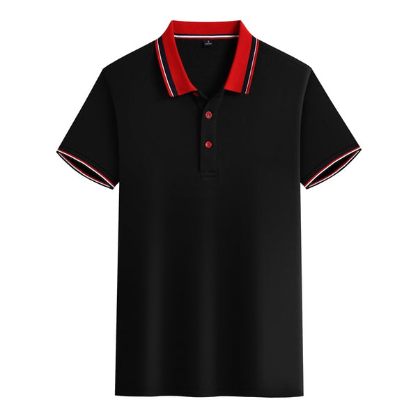 Sidiou Group Men's Restaurant Short Sleeve Personalised Work T-shirt Stripe Color Matching Lapel Add Custom Embroidered Printed Polo Shirts