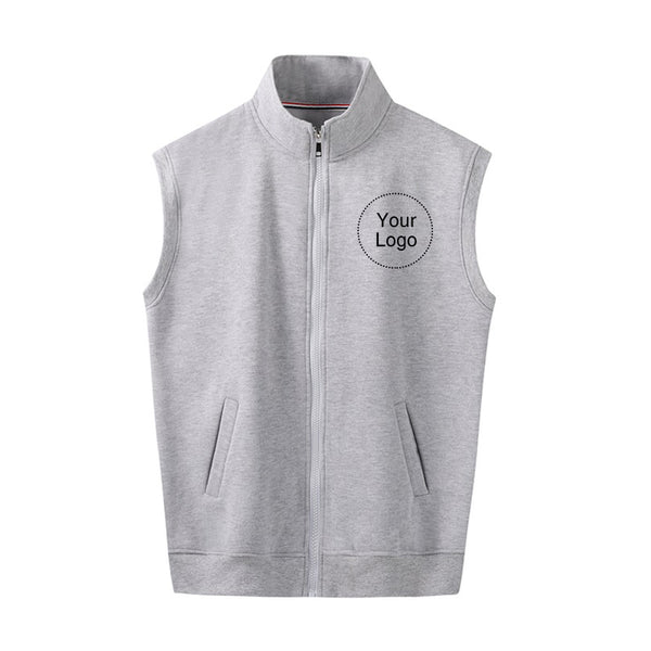 Custom Logo Your Own Text Design Print Jacket Vests Men Women Fashion Sleeveless Coat Customize Fleece Vest Zippers Tops Personalized Vests