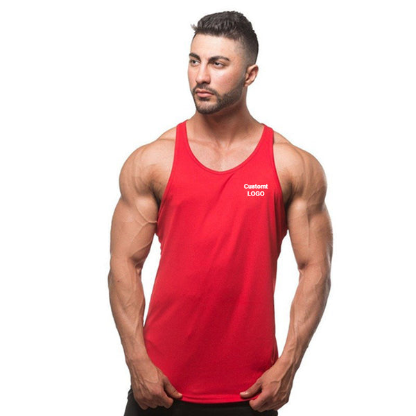 Sidiou Group Summer Custom Logo Fitness Sports Muscle Men's Vest Maker Fashion Casual Track And Field Shirt Name Printing On Running Vests