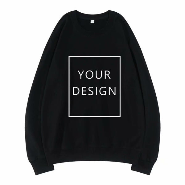 Sidiou Group Anniou Custom Your OWN Design Cotton Sweatshirt DIY Brand Logo/Picture Hoodies Printed Plain Unisex Pullover Embroidered Sweatshirt