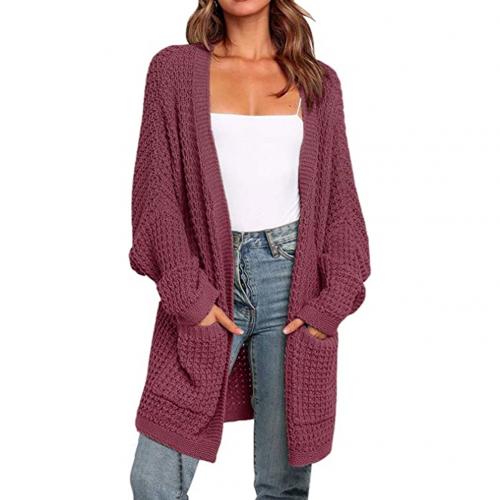 Sidiou Group Anniou Fashion Solid Color Women's Knitted Cardigan Loose Plus Size Sweaters Coat