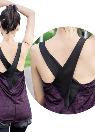 Women’s Cross Back Workout Vest - Sidiou Group