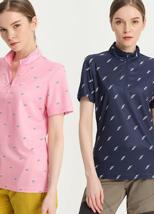 Women's Custom Printed Polyester Golf Polo Shirts - Sidiou Group