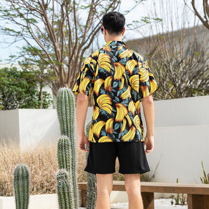 Custom New Hawaiian Floral Shirt For Men Casual Floral Hawaiian Beach Vacation T Shirts Casual Loose Men's Beach Shirt Sets