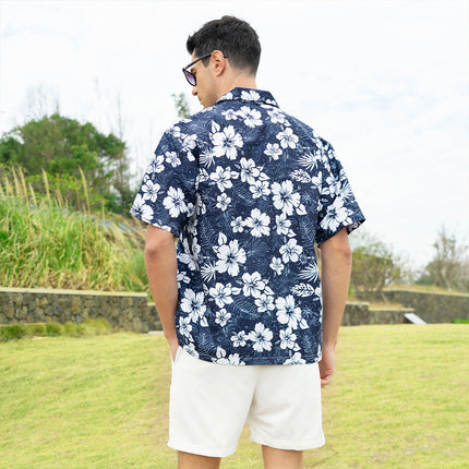 Custom New Hawaiian Floral Shirt For Men Casual Floral Hawaiian Beach Vacation T Shirts Casual Loose Men's Beach Shirt Sets