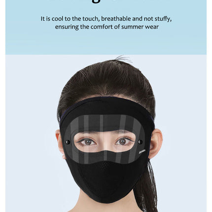 Sidiou Group ANNIOU Summer Thin Ice Silk Sunscreen Face Mask UV Protection Breathable Full Face Mask Windproof Dustproof for Motorcycle Cycling