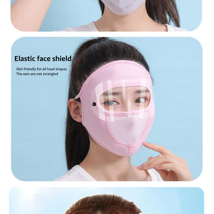 Sidiou Group ANNIOU Summer Thin Ice Silk Sunscreen Face Mask UV Protection Breathable Full Face Mask Windproof Dustproof for Motorcycle Cycling