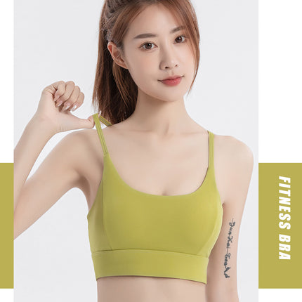 High Strength Hollow Beauty Back Fitness Bra Custom Logo Women Shockproof Running Naked Sense Sports Breathable Yoga Bra