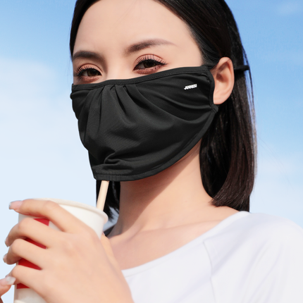 Sidiou Group ANNIOU Anti UV Mask Washable Ice Silk Soft Breathable Woman Sun Protecting Face Cover Outdoor UPF50+ Face Cover Ups