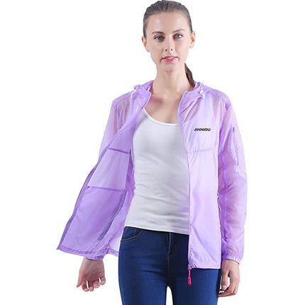 Sidiou Group Anniou UV Protection Windbreaker Jacket upf50+ Lightweight Quick Dry Sun Protection Clothing for Women Men - Sidiou 