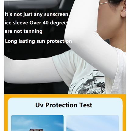 ANNIOU Driving Mosquito Repellent Ice Sleeve Longer 7A Anti-bacterial Raw yarn Sleeve Bike Riding Knitted Sunscreen Arm Sleeves