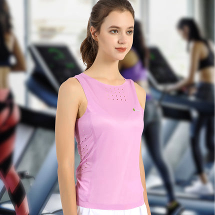 ANNIOU Seamless Yoga Vest Antibacterial Sports Vest for Women Men Breathable Quick Dry Gym Running Fitness Training Tank Top