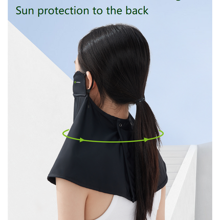 ANNIOU Anti-microbial Eye Protection Angle Sunscreen Mask for Women Upgrade Hanging Ear Ice Silk Breathable Cycling Neck Guard