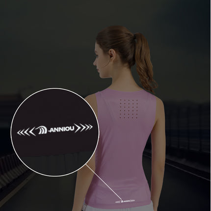 ANNIOU Seamless Yoga Vest Antibacterial Sports Vest for Women Men Breathable Quick Dry Gym Running Fitness Training Tank Top