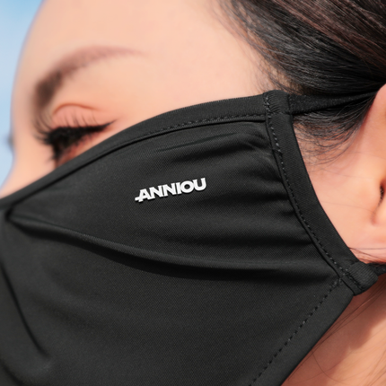 Sidiou Group ANNIOU Anti UV Mask Washable Ice Silk Soft Breathable Woman Sun Protecting Face Cover Outdoor UPF50+ Face Cover Ups