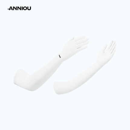 Sidiou Group ANNIOU Summer Women's Anti UV Arm Sleeve with Gloves for Driving Breathable Touch Screen Sun Protection Bike Gloves