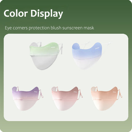 Sidiou Group Gradient Blush Eye Protect Sunscreen Mask Summer Ice Silk Dustproof Breathable Adjustable Ear Rope UV Protection Face Cover