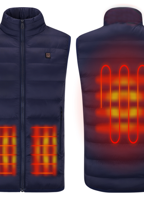 3 area one button heated gilet